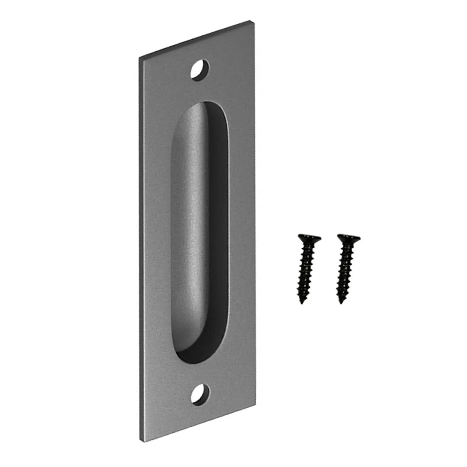 Matte Black Embedded Sliding Door Handle Flush Pull Handle Rectangular Recessed Heavy Duty for Wardrobe Cupboard Drawers