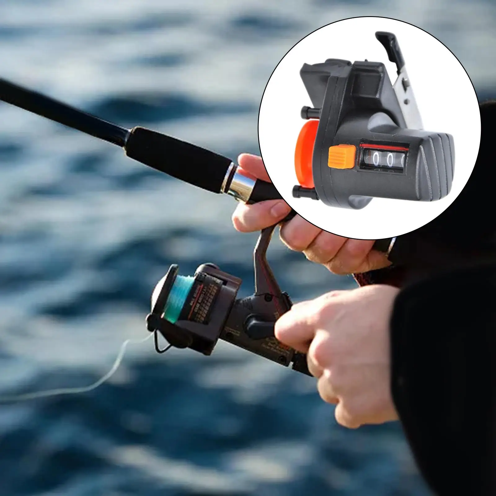 Digital Fishing Line Counter Depth Finder Depth Gauge Counter Tackle Tool for Beach Fishing Bridge Fishing Raft Fishing