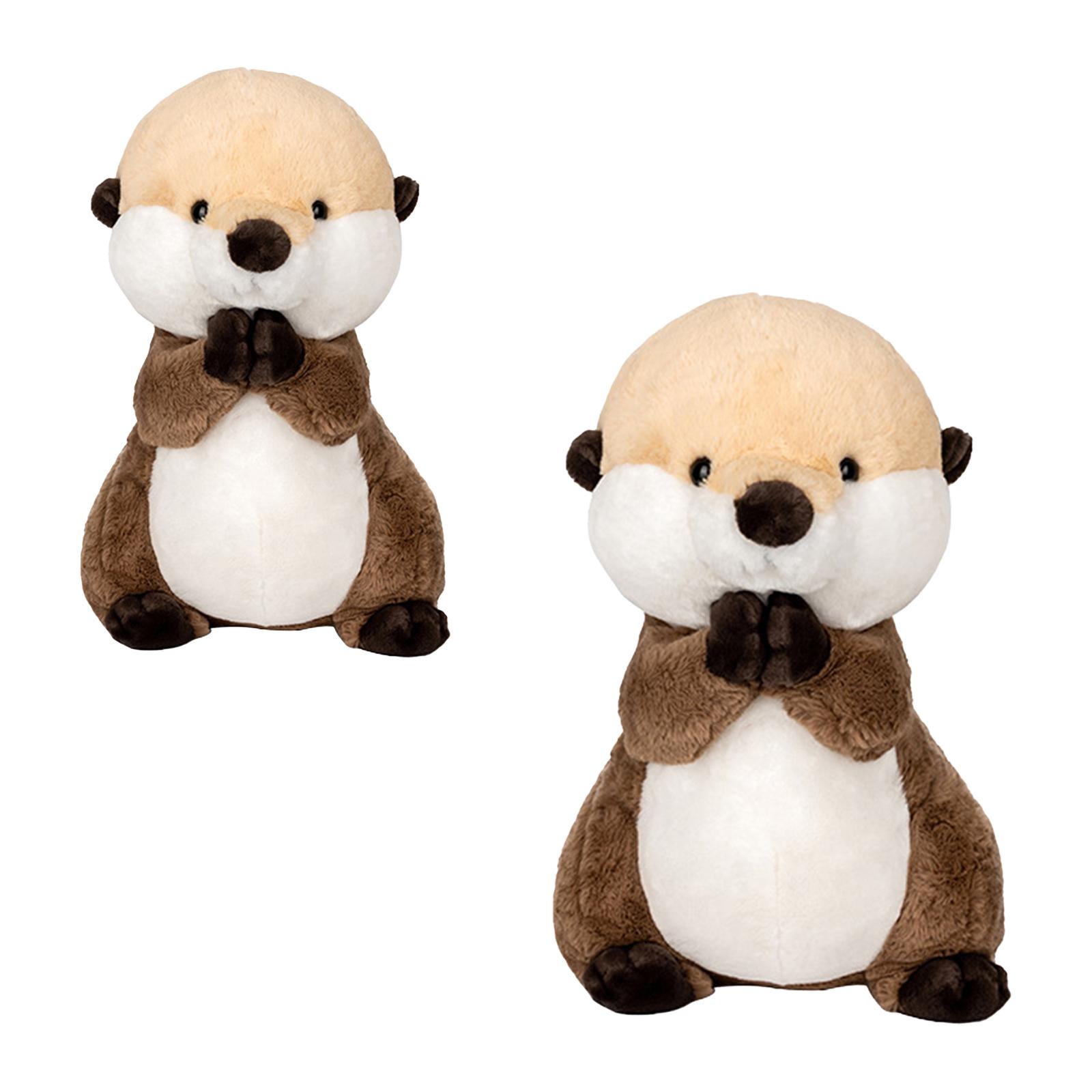 Plush Otter Stuffed Toys Plush Stuffed Pillow Cuddly Huggable Otter Plush Doll for Children Room Decor Kids Birthday Gifts