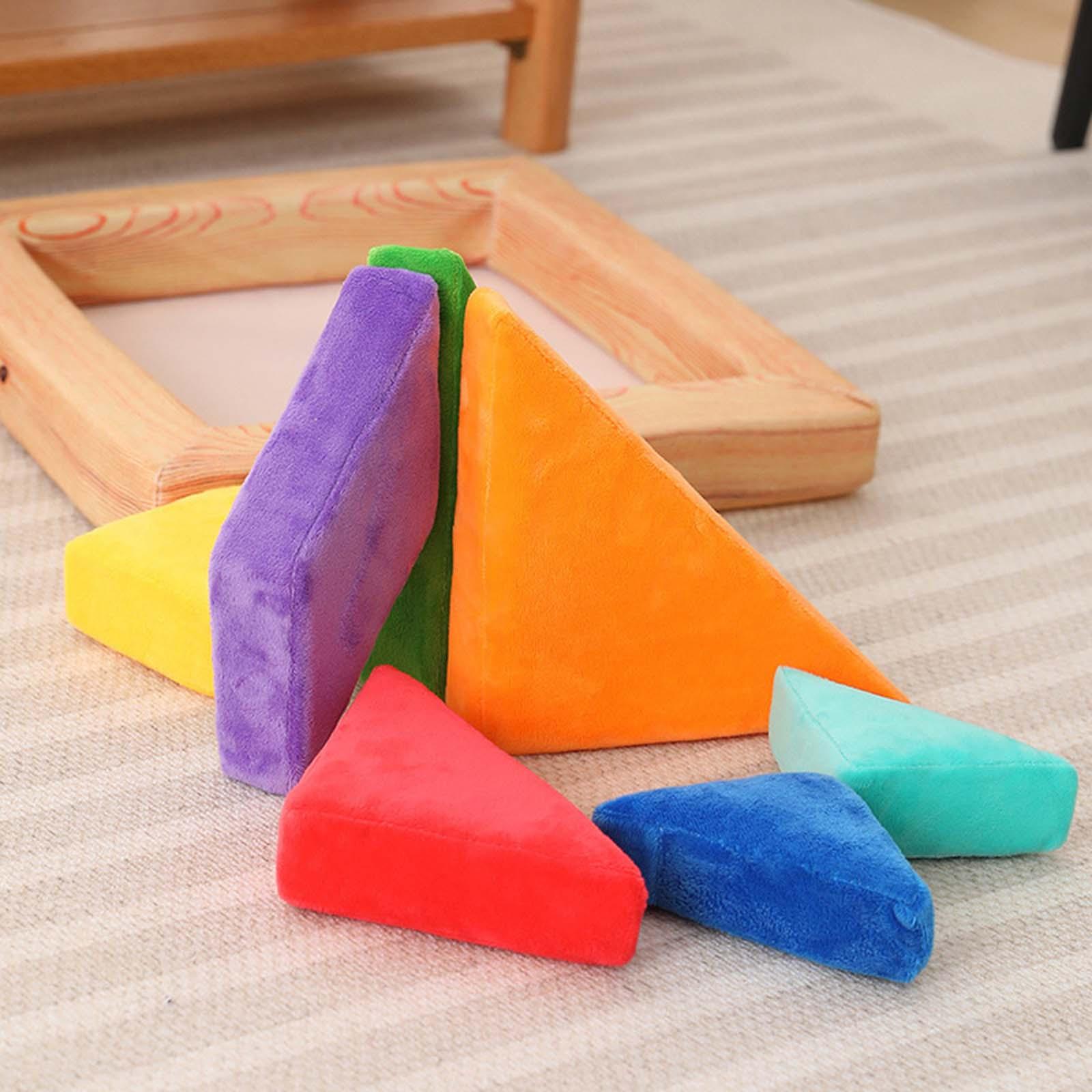 Colorful Tangram Cushion Early Education Toys Puzzle geometric Toy Plush Funny Tangram for gifts Adults