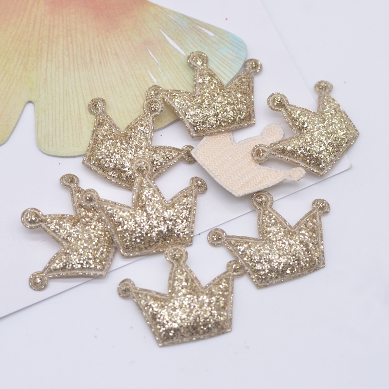 100 Stücke 27*20 Bling Crown Applikation Gepolsterte Patches für DIY Kopfbedeckungen Haarspangen Dekor Kleidung Hut Handwerk Nähzubehör – Detail 14
