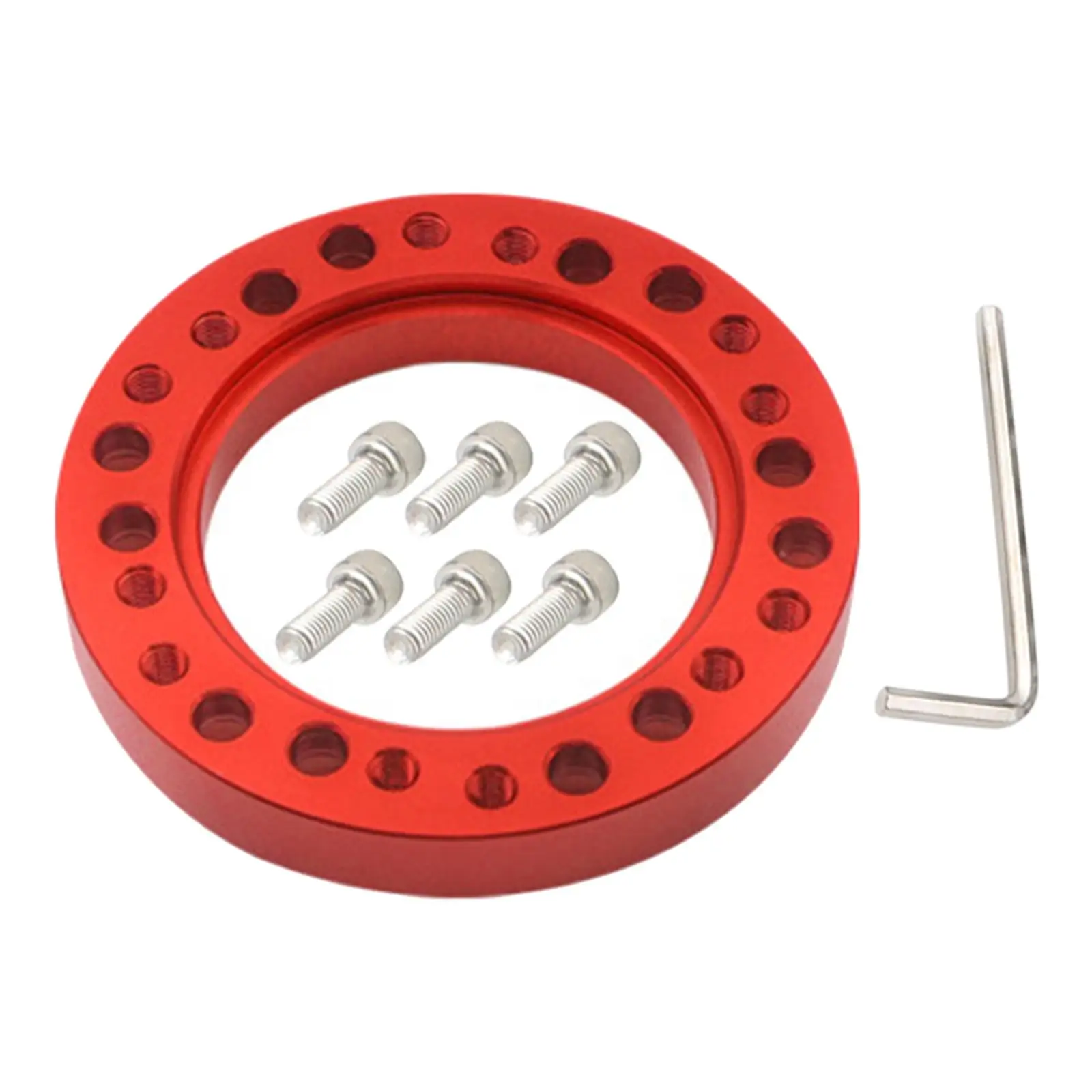 Aluminum Alloy Car Steering Wheel Hub Adapter Spacer Pad with Six Screws Vehicle Parts