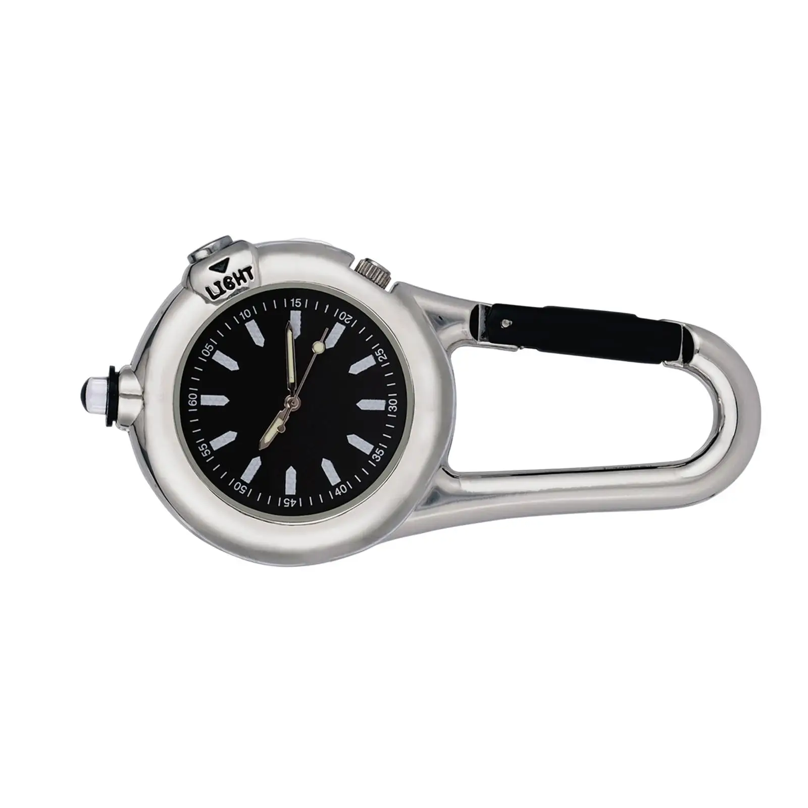 Mini Clip On Carabiner Pocket Watch Men Women Backpack Watch Climbing Watch for Outdoor Hiking Office Camping Accessories