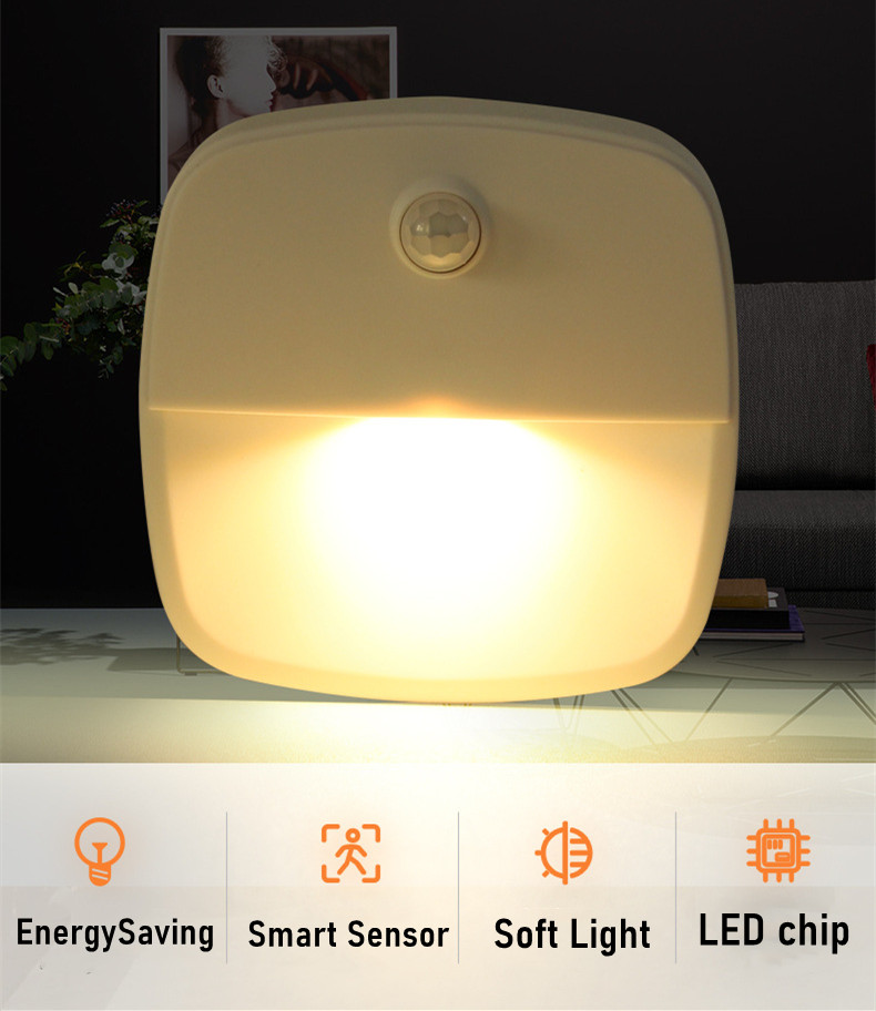 LED Night Light Cabinet Lights Smart Motion Sensor Light Wall Lamp for Home Aisle WC Hallway Stair Kitchen Bedroom Night Lamp