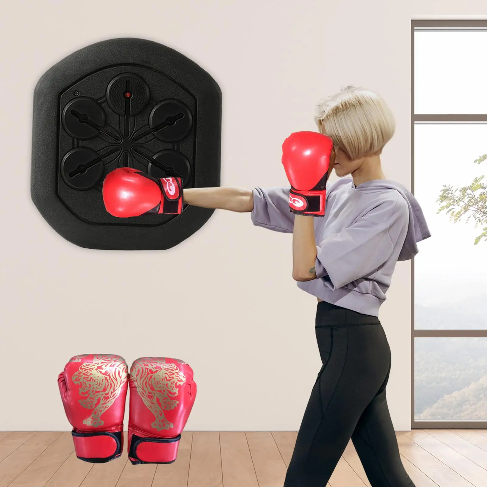 Music Boxing Machine Martial Arts Agility Boxing Training for Kids Adults