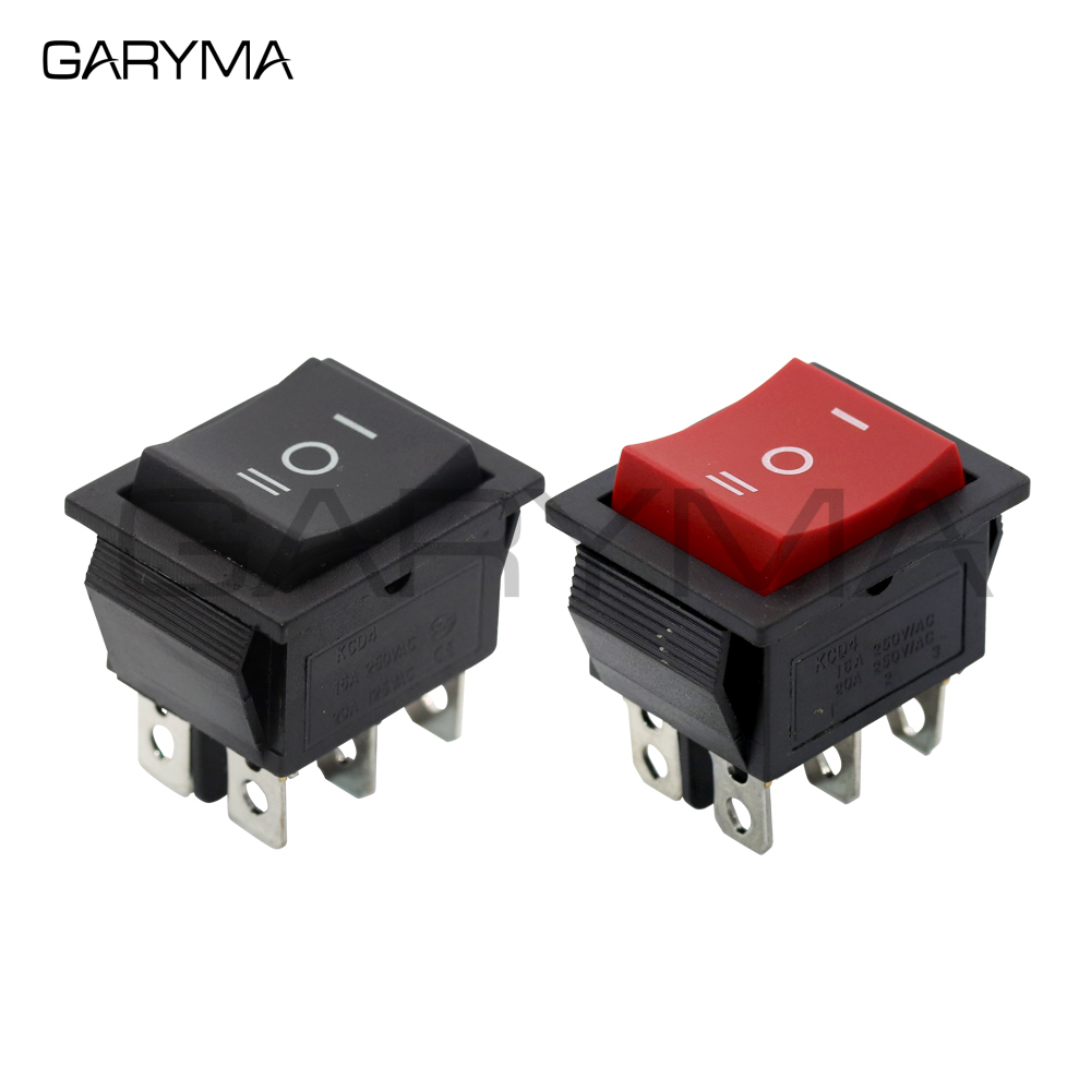 Description Picture 3 of item6-Terminals 3 Position ON/OFF/ON DPDT Boat Rocker Switch 16A 250VAC 20A 125VAC Black Red