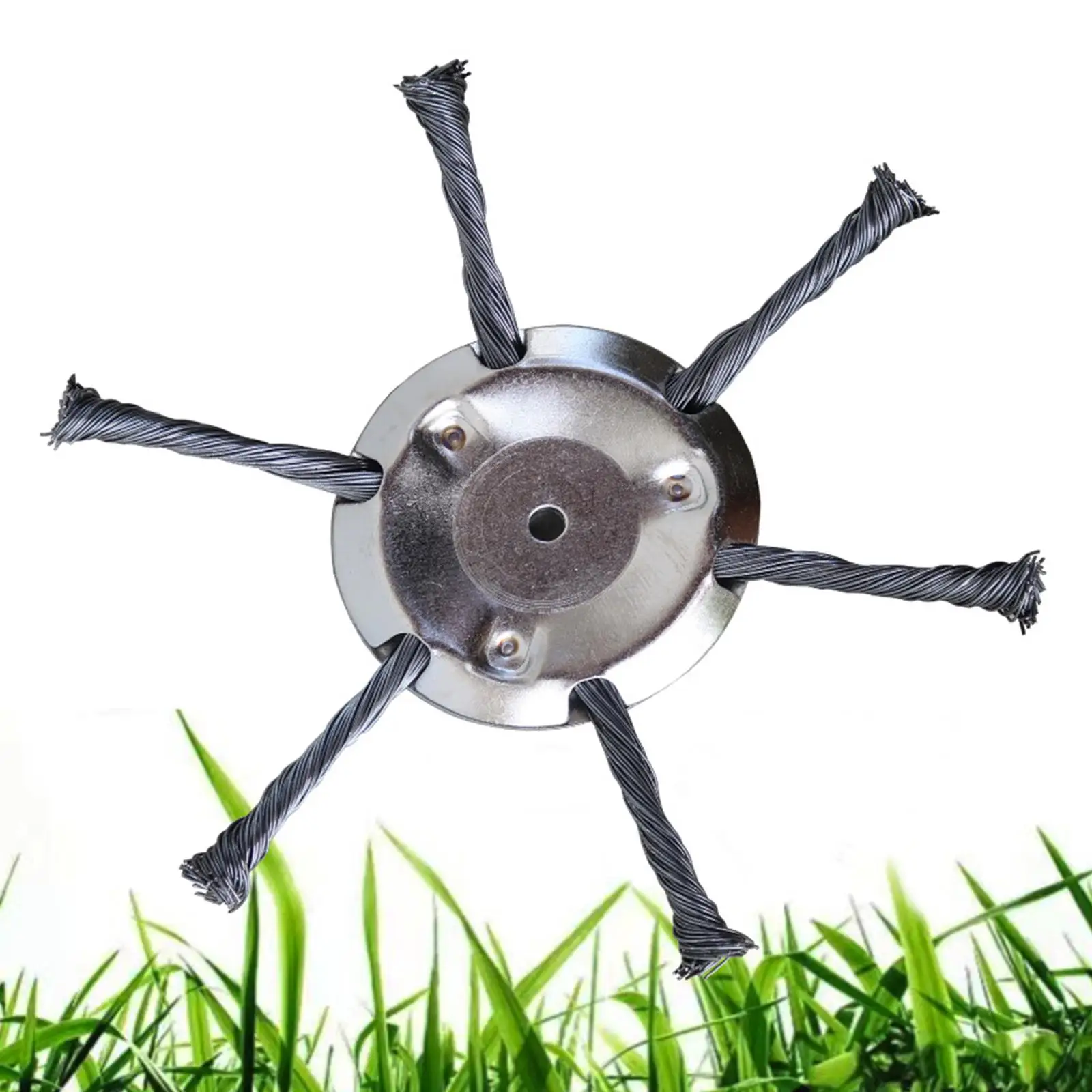 Stainless Steel Chain Trimmer Head Weed Eater Head Trimmer Head Replacement for Mower Tool Accessories Outside Garden Lawn Grass
