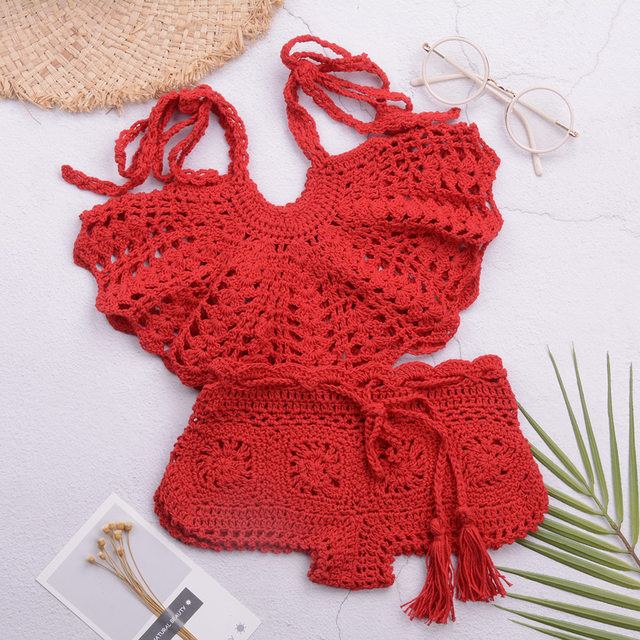 5 Pieces Baby Girl Crochet Set,Baby Girl Gift ,Baby Girl Boho Beachwear Set,Crochet Bikini Set orders