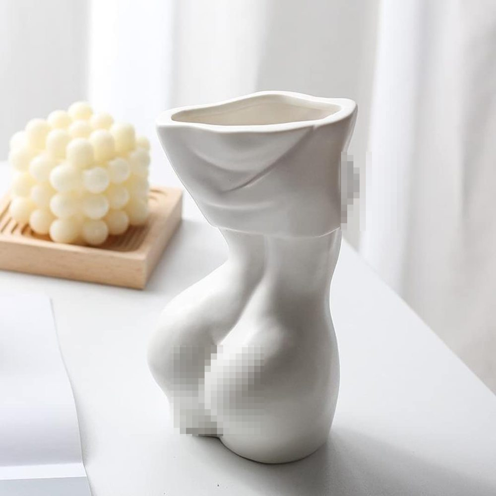 Description Picture 4 of itemUndressing Female Vase Silicone Mold DIYHandicraft Gift Making Shy Sexy Woman Body Shape Pen Holder Resin Flower Pot Clay Molds