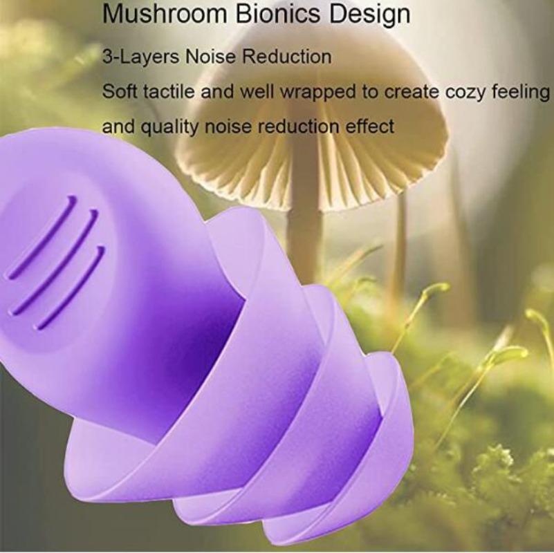 1 Pair Silicone Sleeping Spiral Ear Plugs Sound Insulation Ear Protection Earplugs Anti-Noise Plug for Travel Noise Reduction
