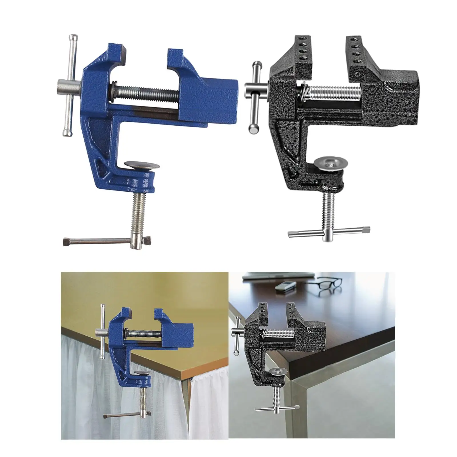 Aluminum Alloy Portable Bench Vise Drill Clamp Table Clamp Vice Universal Bench Vise for Woodworking Small Work Hobby