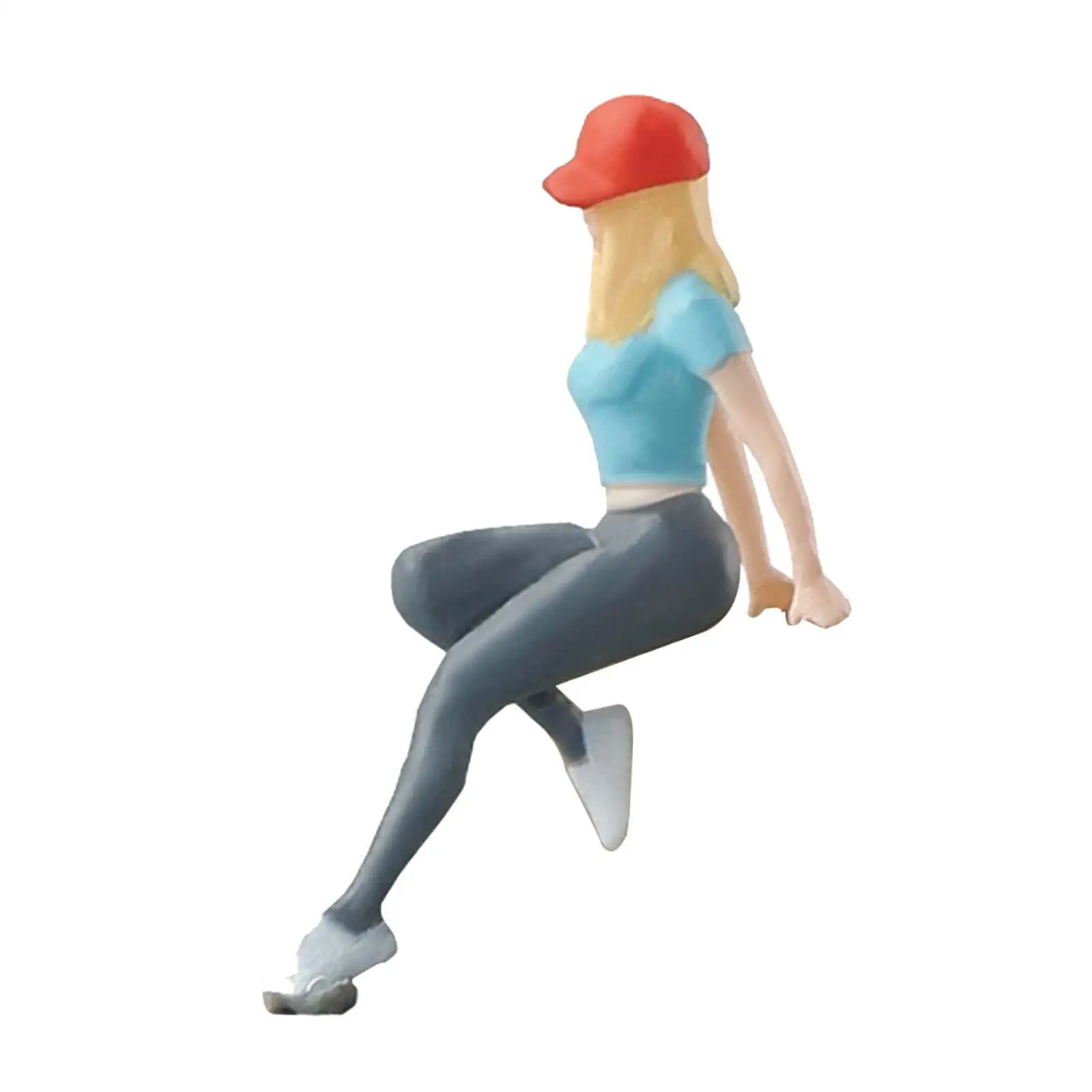 Simulated Girl Figures 1:64 Girl Figure for Train Station Layout DIY Scene