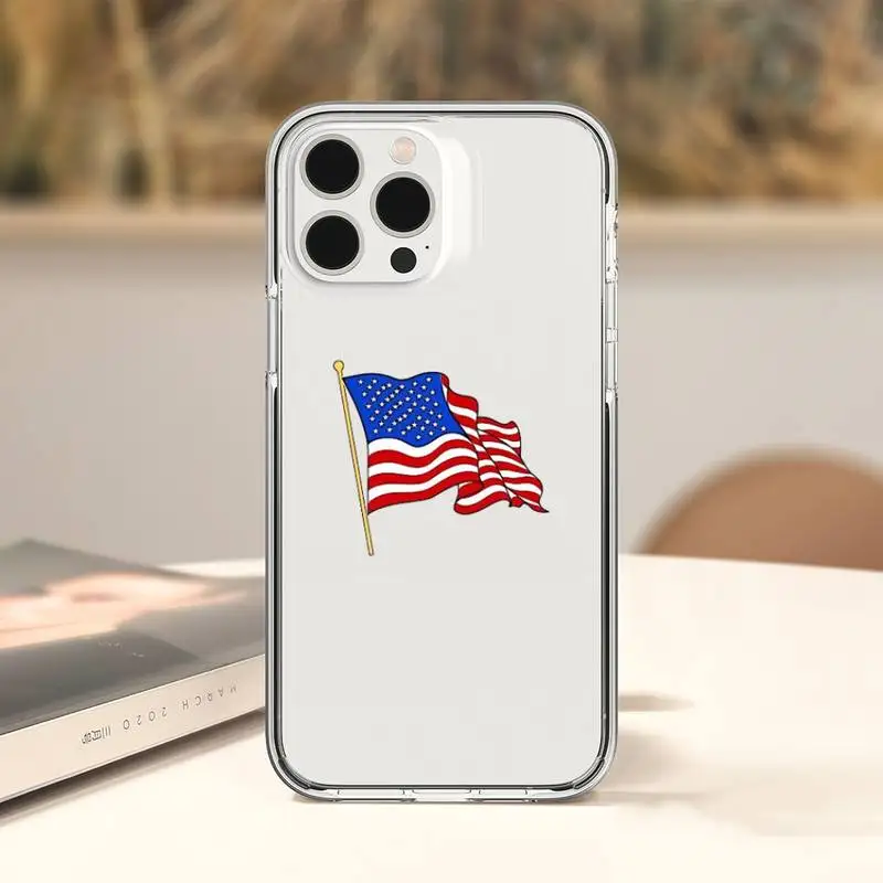 America USA Feel Phone Case, Poly Transparent Shell, iPhone 11, 12, Mini, 13, 14, Pro, XS, Max, X, 8, 7 Plus, SE