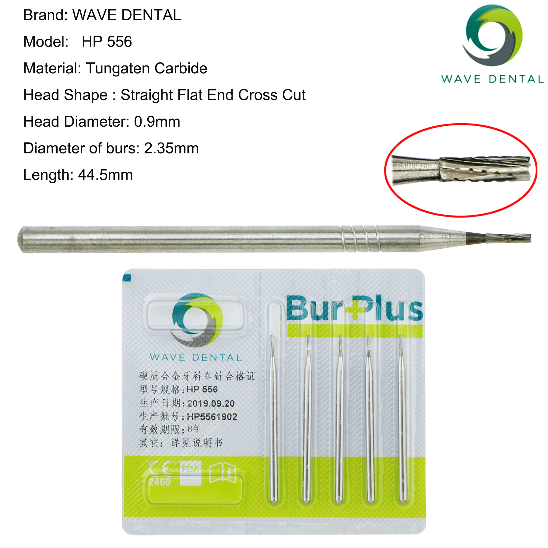 Best of WAVE Dentistry Drill Dental Tungsten Carbide Burs Straight Fissure Slow Burs 2.35mm For Straight Nose Cone Low Speed Handpiece Reviews & Tips - Image 3