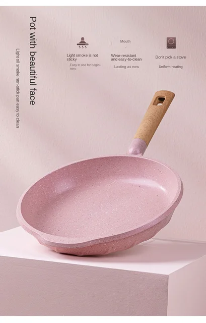Korean Pink Kitchen Pans Healthy Ceramic Non-stick Coating Frying Pan  Creative Ventilation Holes Stockpot Milk Pot Cookware Set - AliExpress