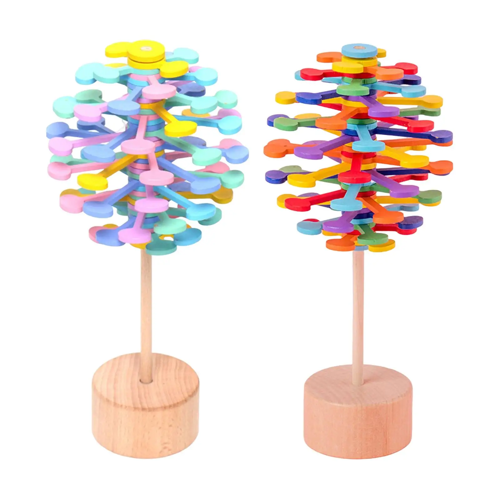 Rotating Lollipop Toy Educational Toys  Wooden Rotating Toy Gifts