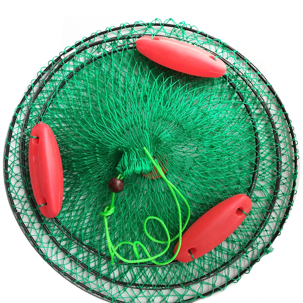 Портативная рыболовная клетка для ловли лодки, сетчатая рыболовная снасть,три плавающих шара, ловушка, складная рыболовная сеть
