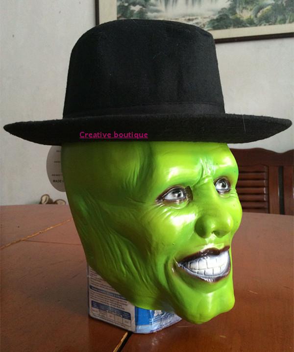 Luxus Latex berühmte Filme die Maske Jim Carrey männliche Maske Herren Kostüm Superheld Comic Erwachsene Kostüm Zubehör Spielzeug maske – Detail 2