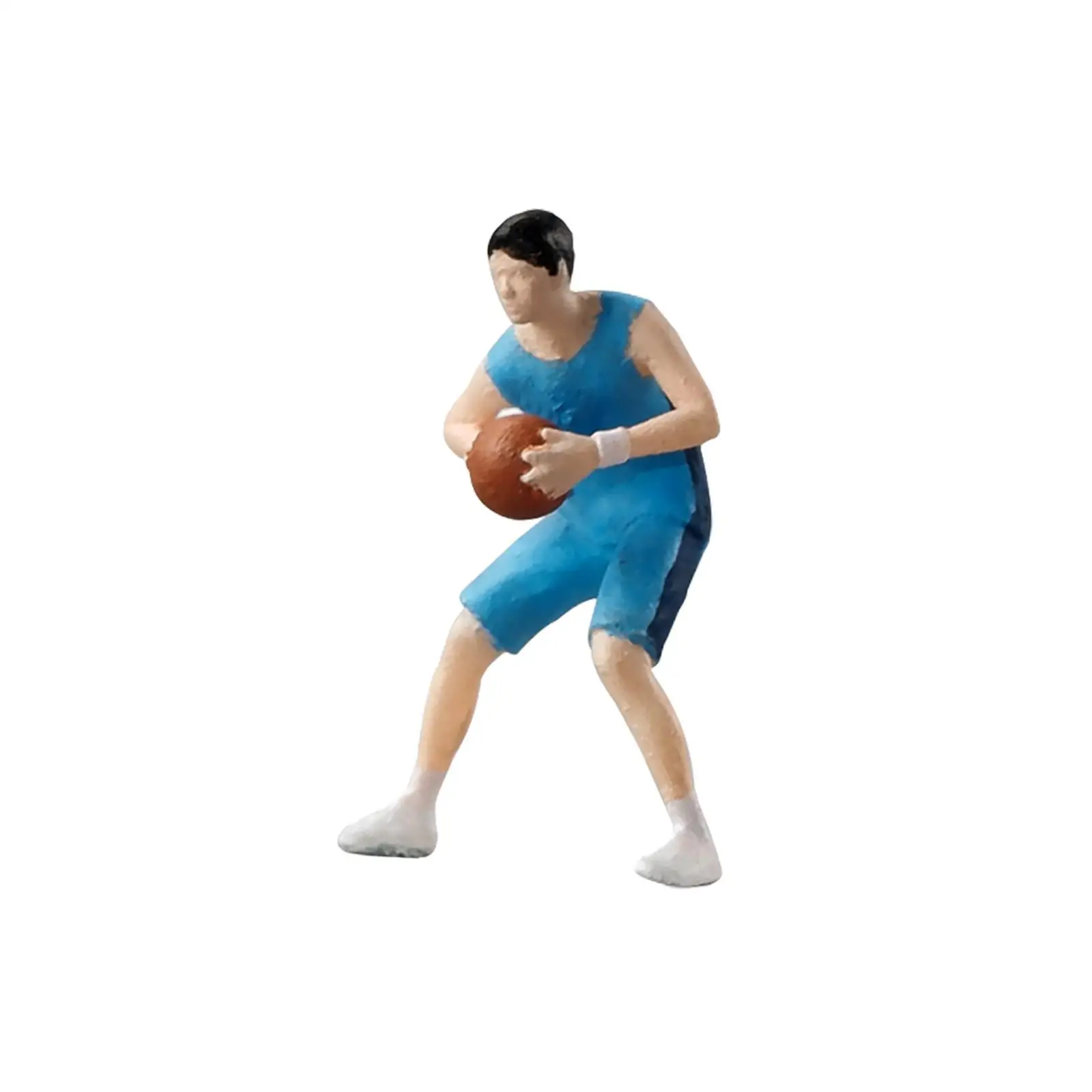 1/64 People Figures Tiny People Model, Basketball Boy Figures, Mini People Figurines for Miniature Scene