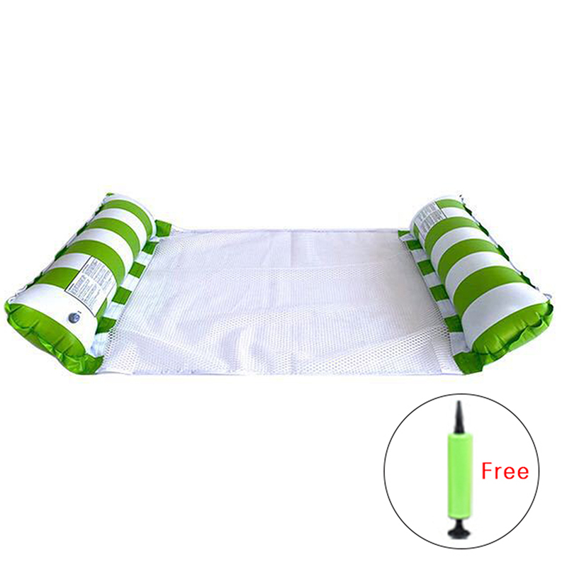 Title 8, Foldable Floating Water Hammock with Inflator F...