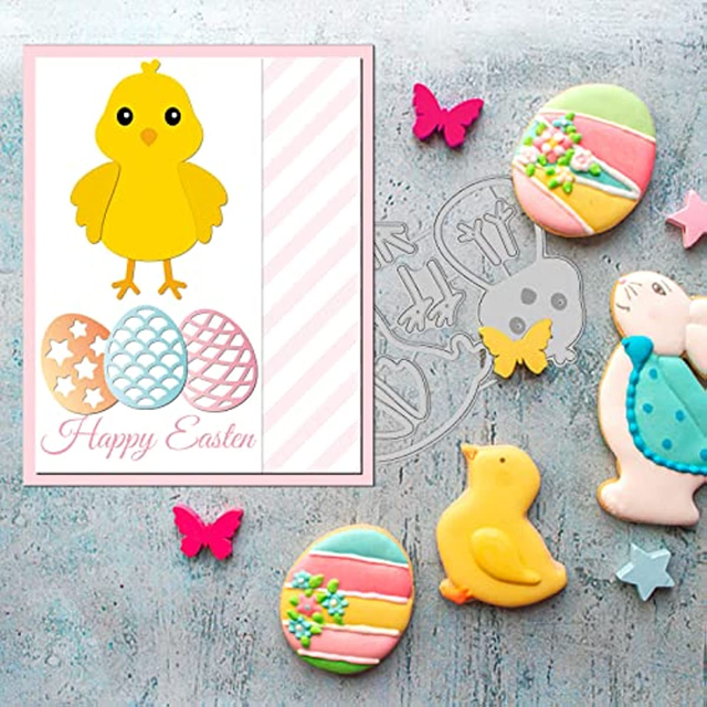 Easter Chick Cutting Dies Easter Egg Carbon Steel Die Cuts 