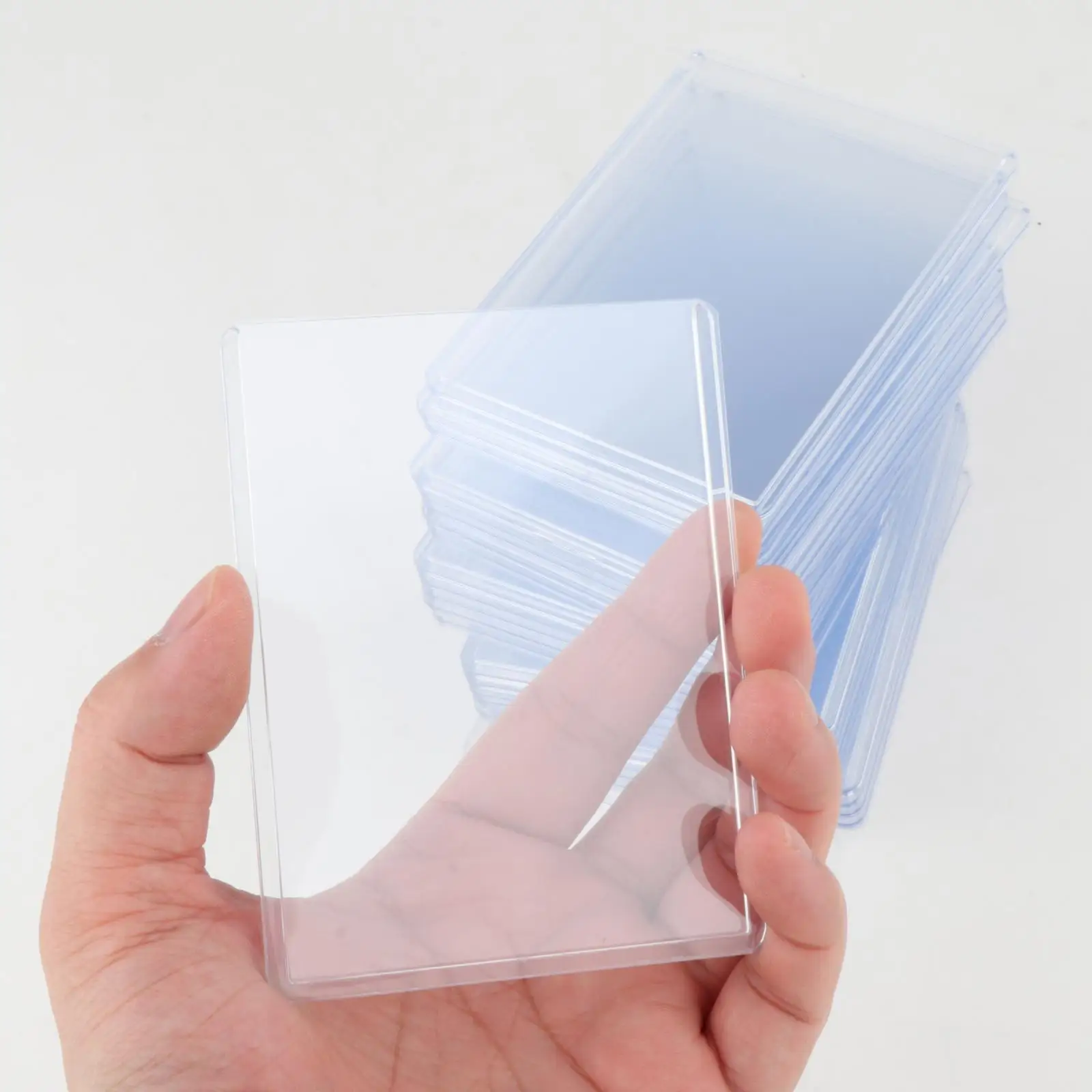 25 Pieces Card Holder Lightweight Protective Transparent Card Sleeves for Baseball Football Basketball Cards Gathering Cards
