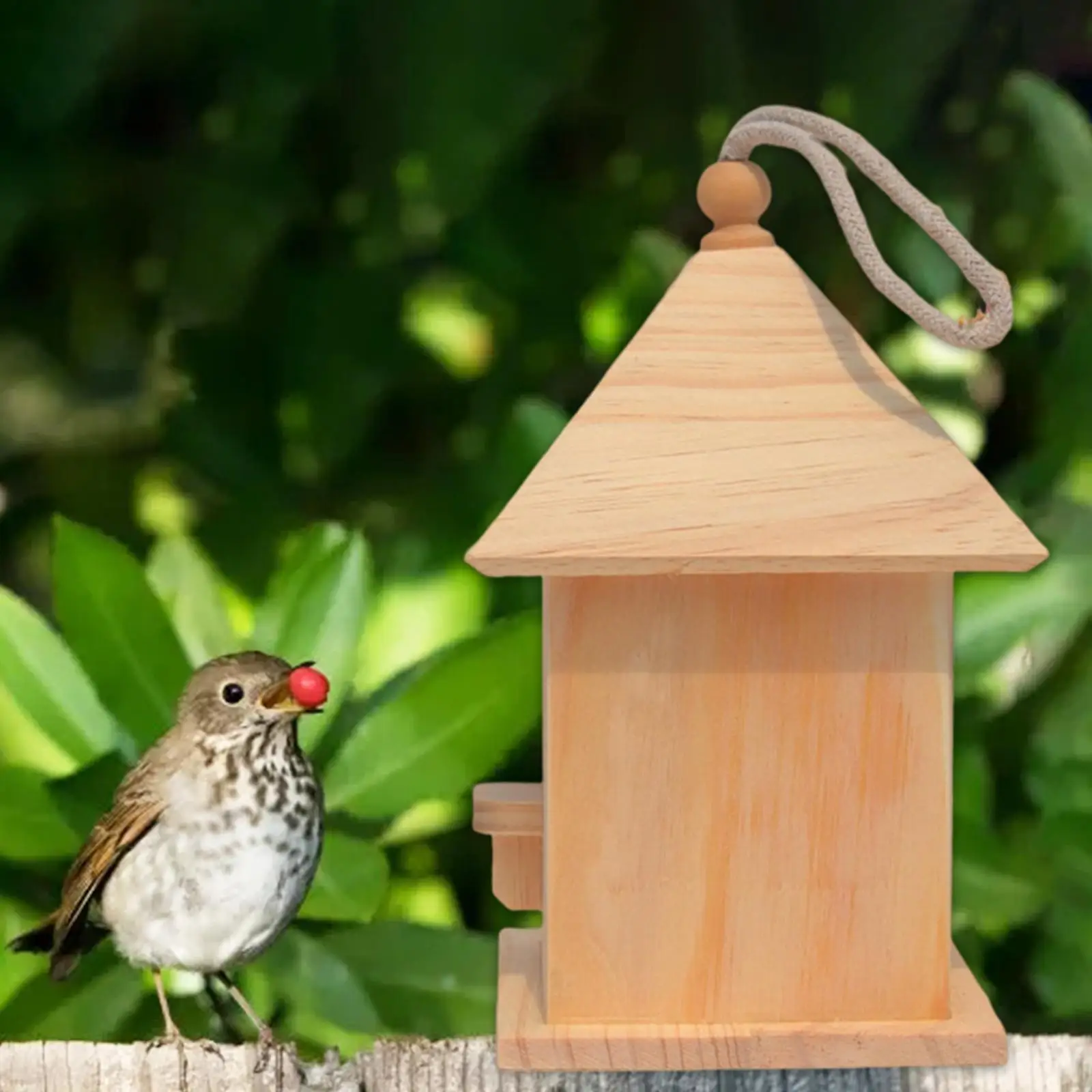 Wooden Birdhouse DIY Arts Crafts Paint Doodle Bird House for Outdoor Small Birds