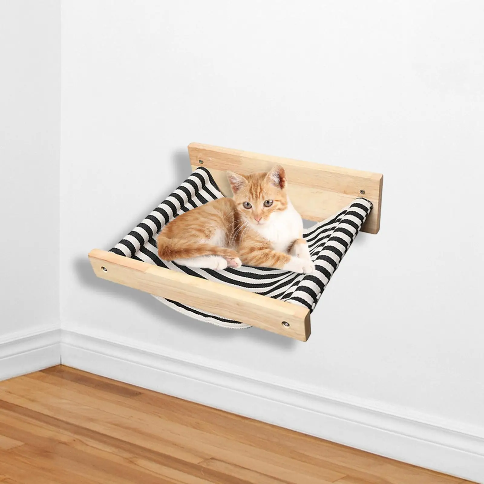 Cat Hammock Wall Mounted Solid Modern Lounging Space Saving Cat Perches for Indoor Cats Sleeping Playing Cats Wall Shelves