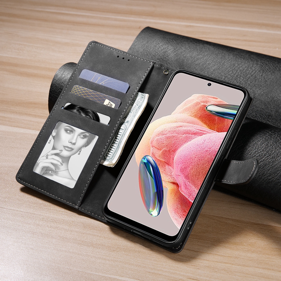 Brieftasche Haut-freundliche Karte Slot Stand Magnetische Flip Leder Fall Für Xiaomi Redmi Hinweis 12S 12 Pro plus 11 Pro 11S 10S 9S 8T 7 5 – Detail 10
