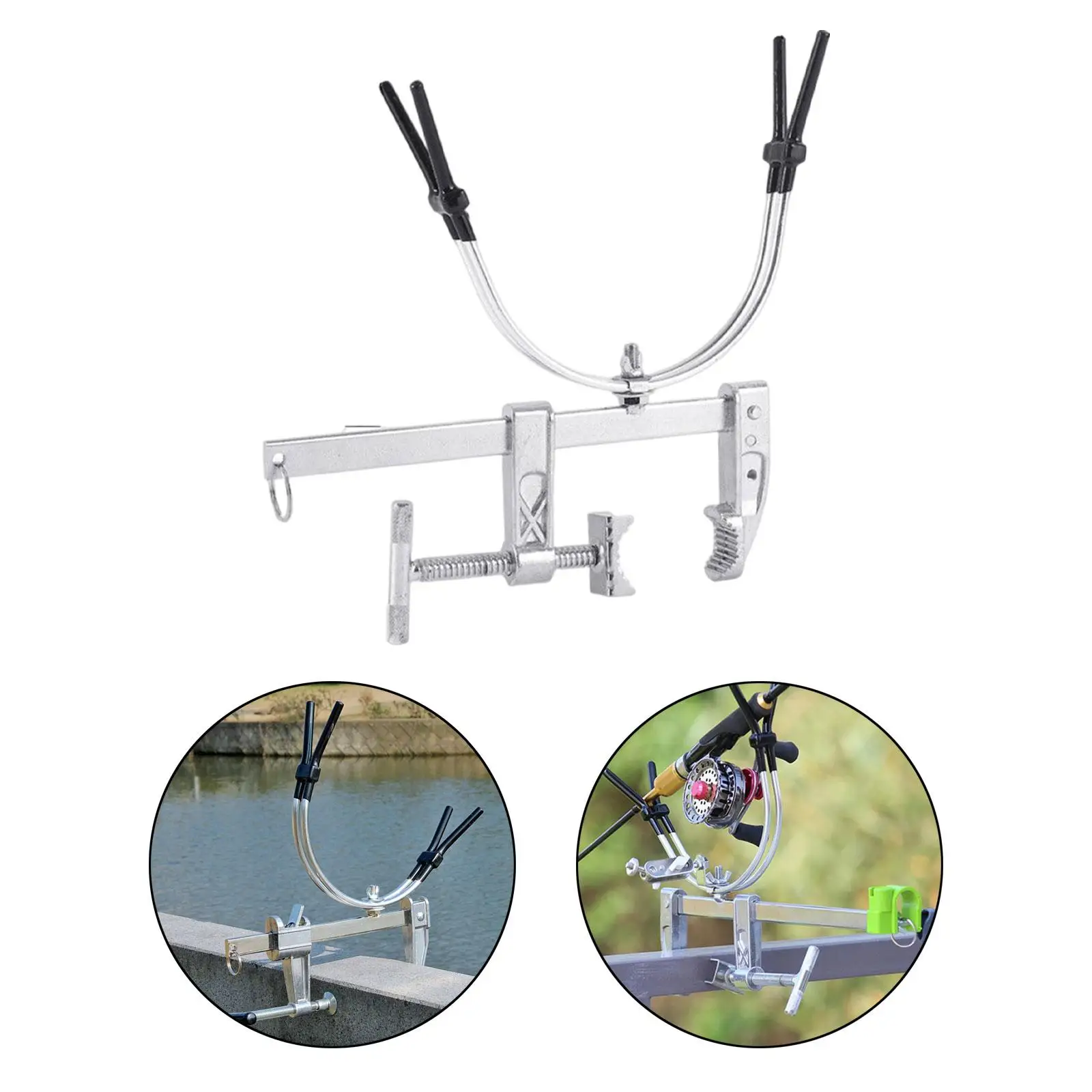 U Shaped Fishing Bracket ,Multi Directional Adjustment Fishing Gear Rack, Sturdy