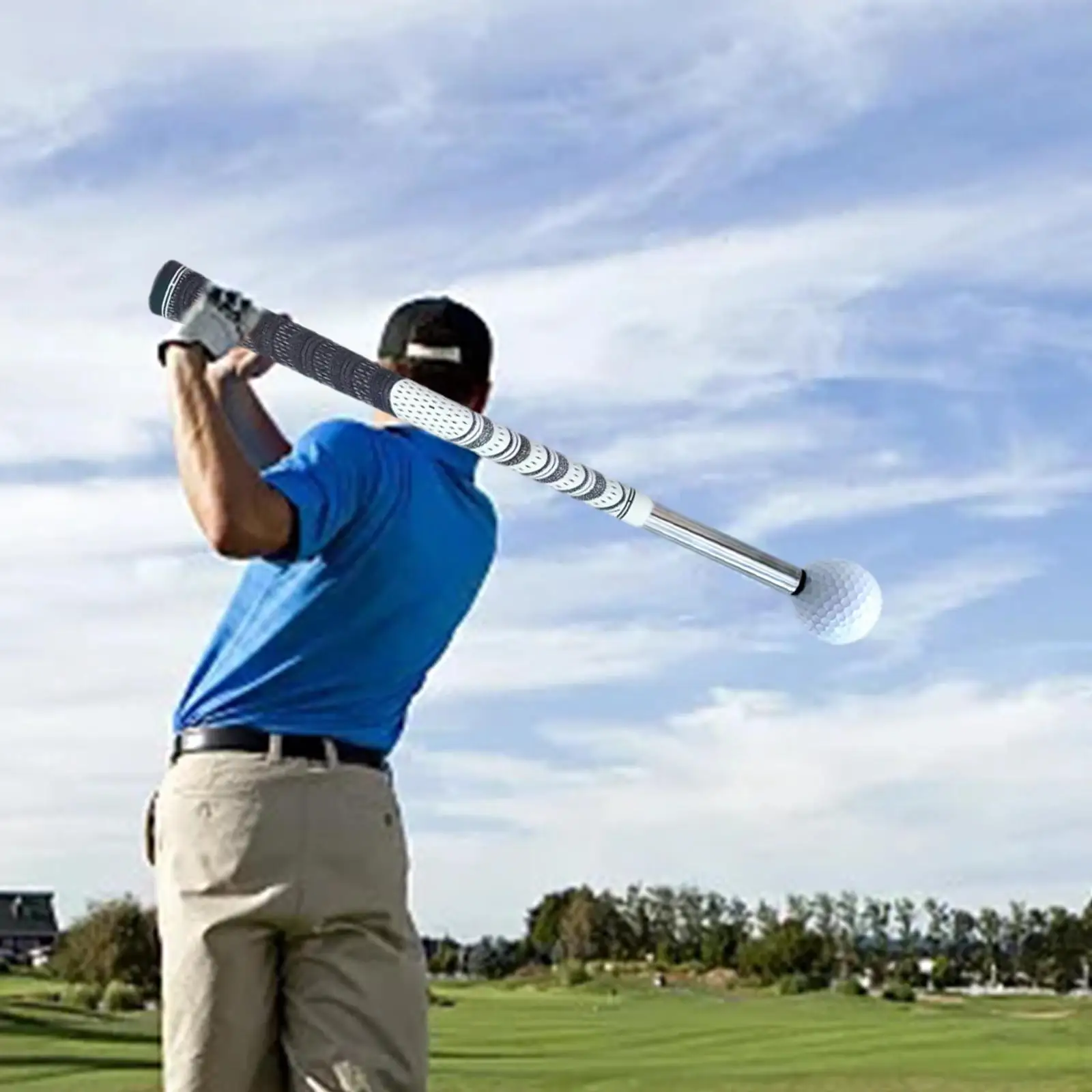 Golf Swing Trainer, Golf Warm-up Club, Adjustable Non-slip Golf Swing Practice