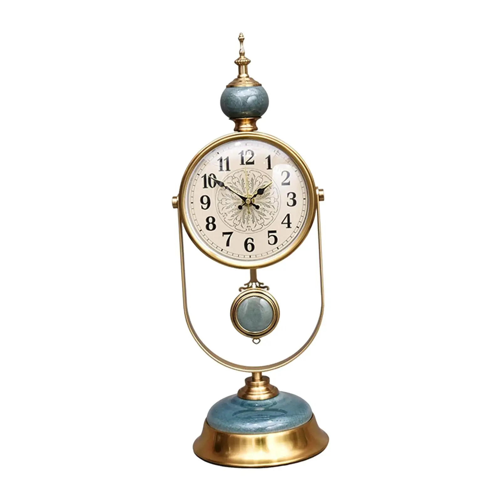 Ceramic Analog Clock Nordic Simple Style Home Decor Non Ticking Table Clocks for Bedroom Fireplace Mantel Kitchen Indoor Teens