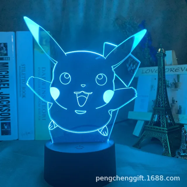 Hot Anime Pokemon Pikachu lampada da tavolo 3 marce luce regolabile  ricarica Usb Led protezione degli occhi luce notturna bambini studio  Supplie regalo - AliExpress