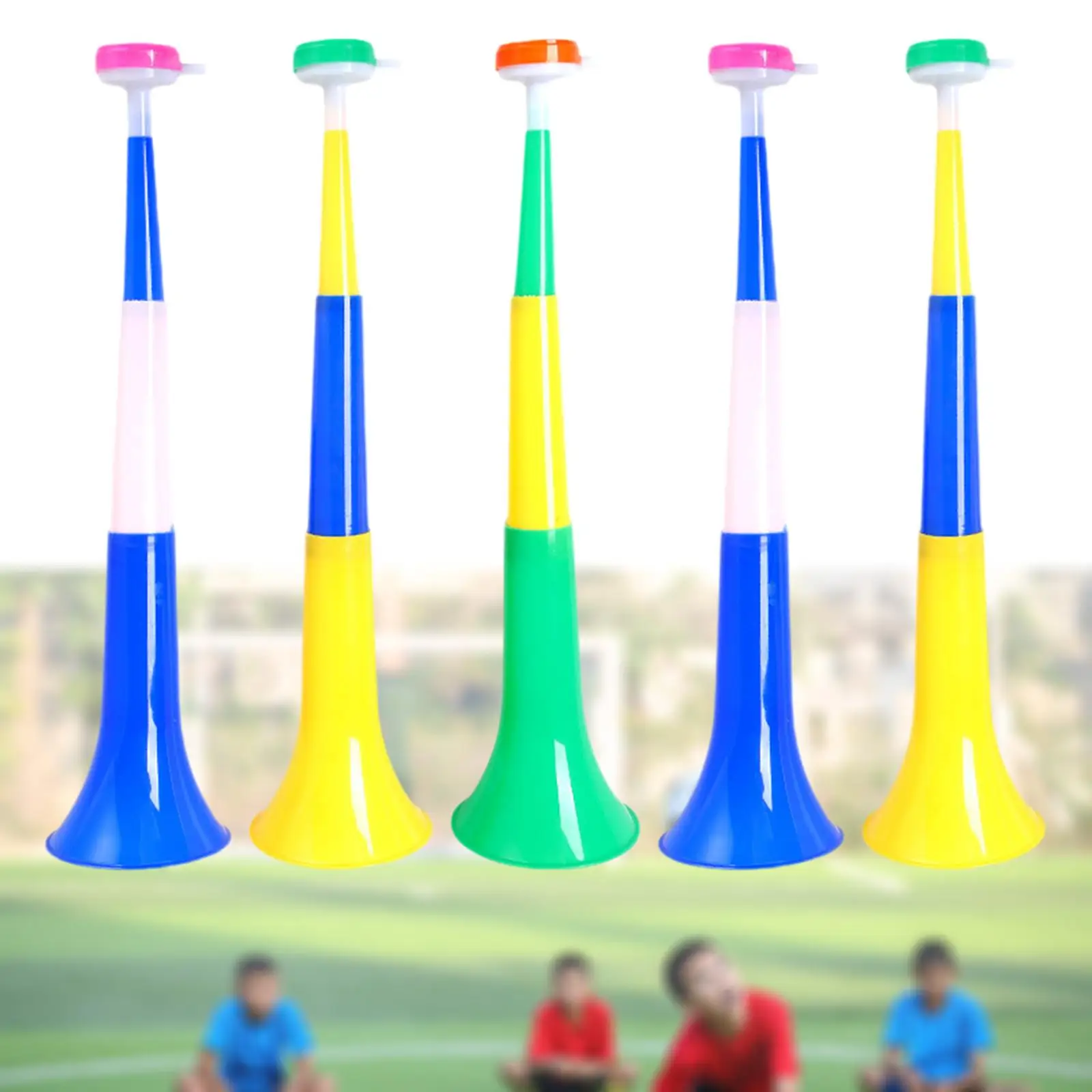 5x Football Loud Noise Makers Cheering Fans Soccer Trumpets for Sporting