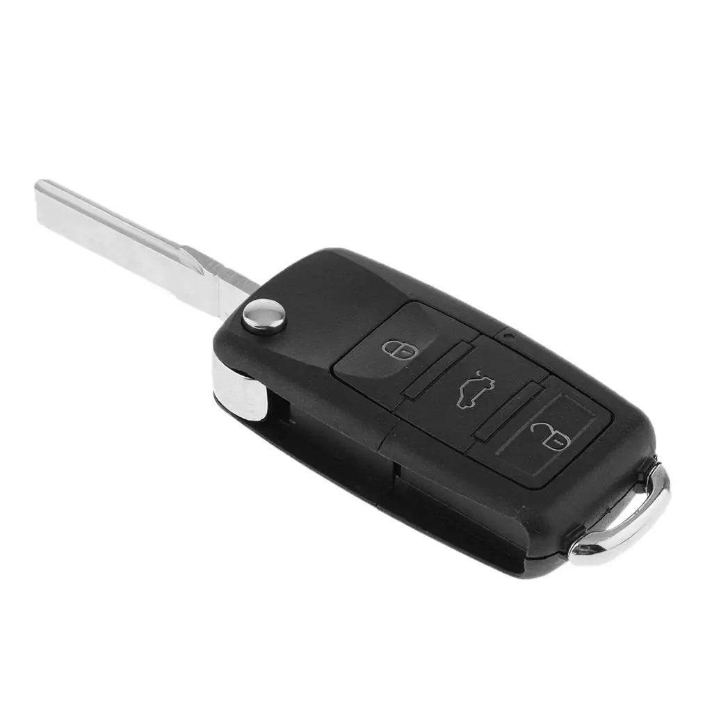 3 Buttons Car Flip Remote Key ID48 Chip Uncut Blade for 2002-2005 Part Number:1J0959753AH