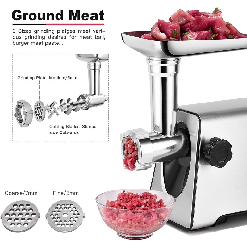 Title 13, KUUNLESIN Meat Grinder, Electric Meat Grinder, ...