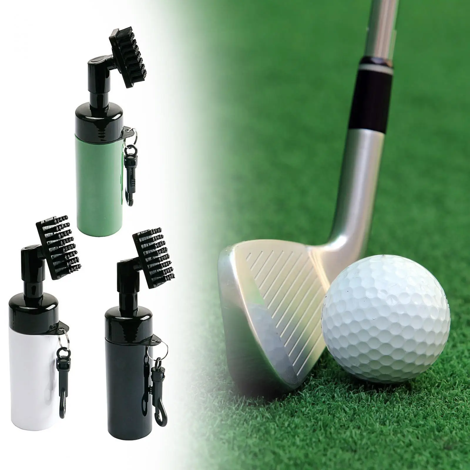 Golf Club Cleaner Brush with Water Outdoor Sports Portable Golf Club Groove Cleaner for Golf Irons Cleaning Dirty Clubs Groove
