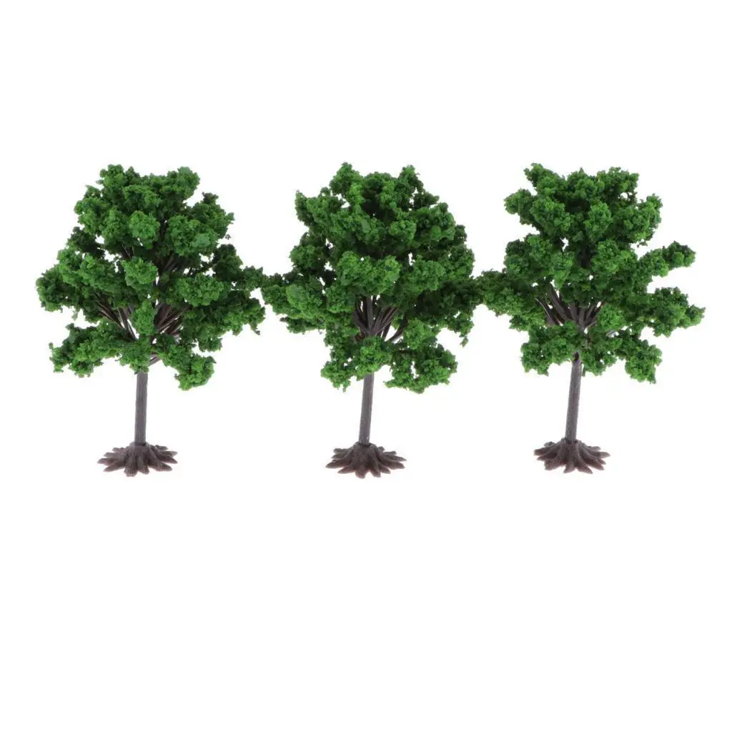 3x Model Tree Train Scenery Artificial Flower Trees for , Building