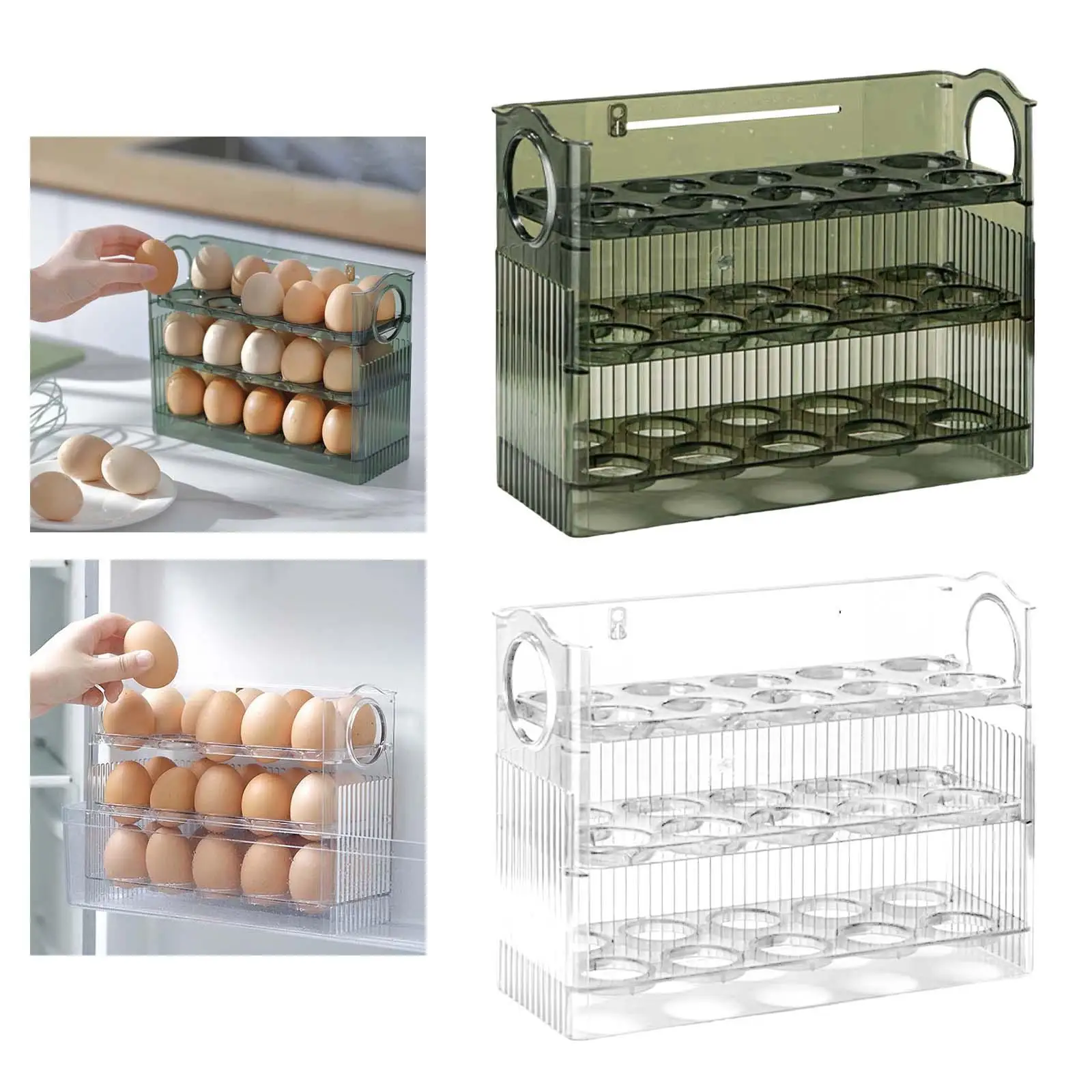 3 Layer Egg Storage Container Egg Holder egg Tray for Countertop