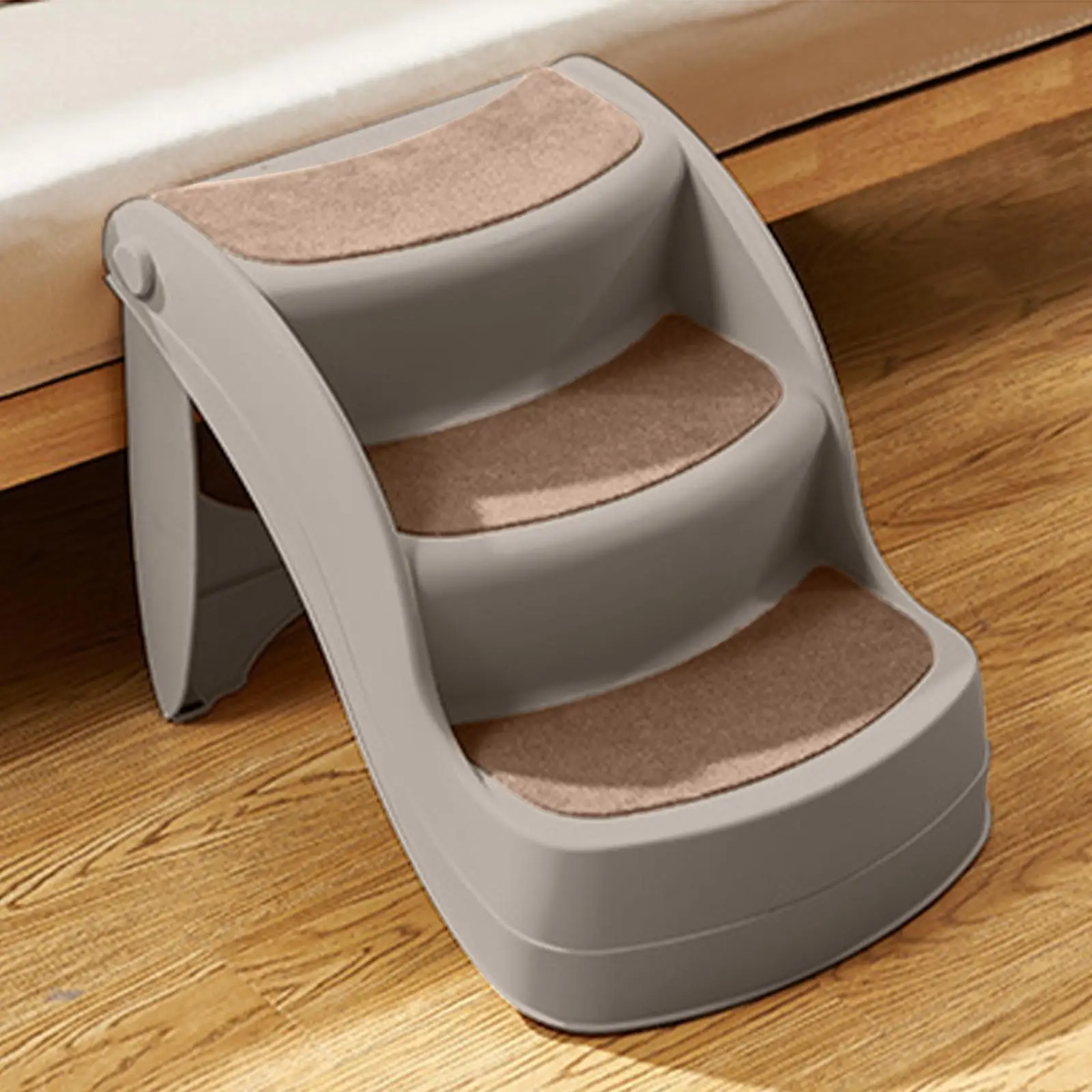 Foldable Cat Pet Steps Pet Stairs Easy to Clean Lightweight for High Beds ,Fit Easily in The Closet