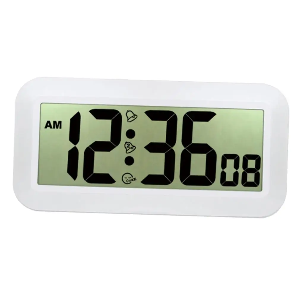 Wall Clock with 6 Digit Large LCD Display. Hanging Clock Indoors / Outdoors