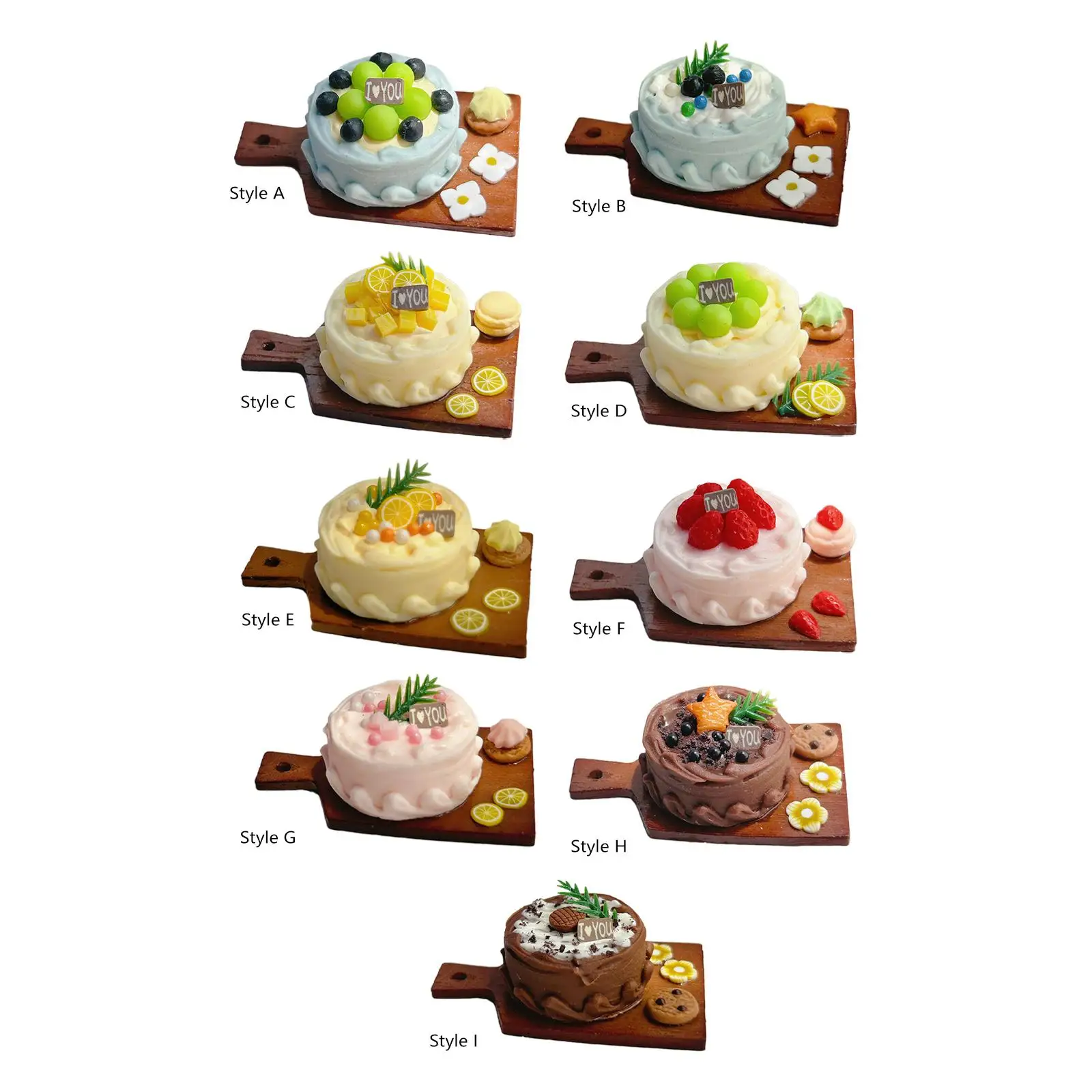 Doll Kitchen Toys 1:6 1:12 Scale Living Room Bakery Accessories Doll Cake cute Dessert Scenery Supplies Ornaments