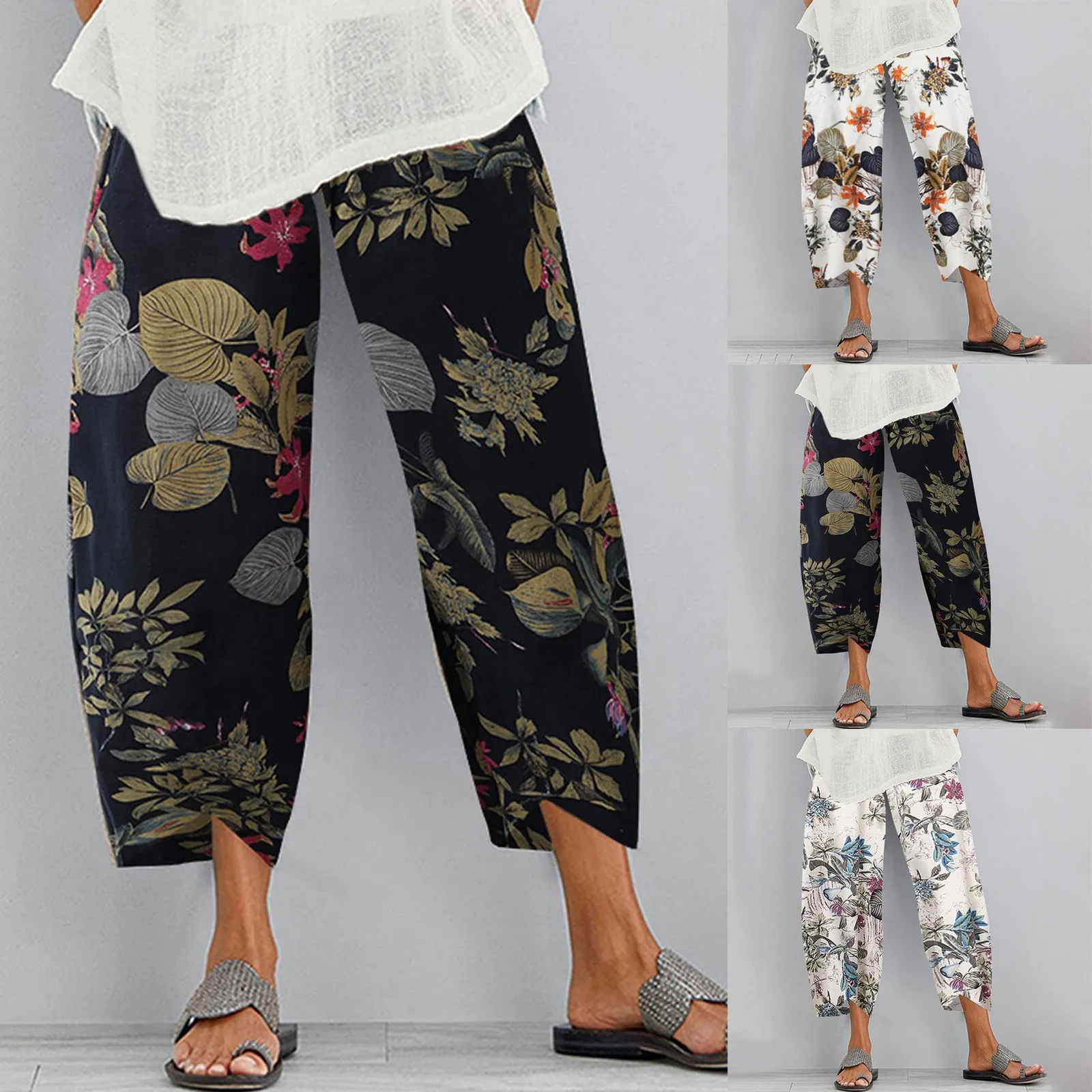 Women Streetwear Cargo Pants Korean Harajuku Casual Solid Baggy