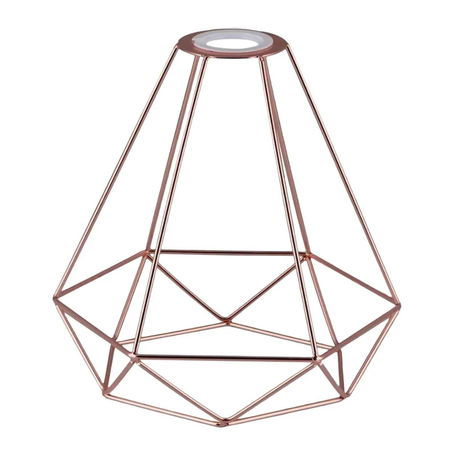 Pendant Lampshade Diamond Shape Decoration Light Bulb Cage Guard Practical Cover Wire Antique Holder for Ceiling Cafe Bedroom