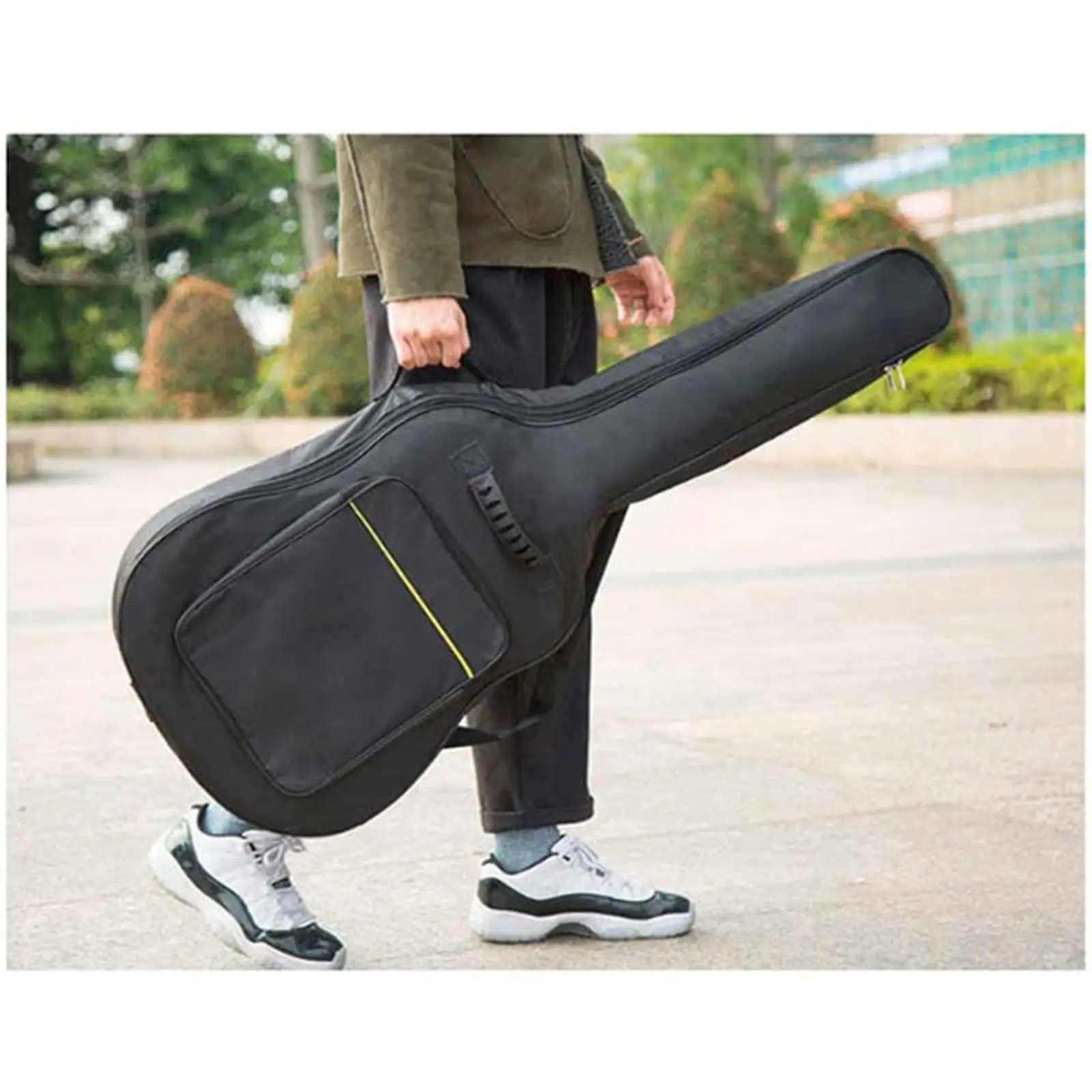 36 Inch Acoustic Guitar Padding Sponge Thick Waterproof Guitar Carry Case for Protective Black