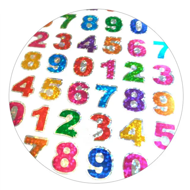 Colorful Letter Stickers Self-Adhesive DIY Vinyl Alphabet Number Sticker  for Decals Sign Door Business Address Number Cards Cups