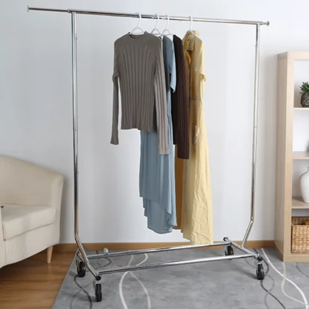 Folding Adjustable Garment Rack, Chrome Color  Hangers for Clothes  Organizador  Clothes Rack  Coat Hanger