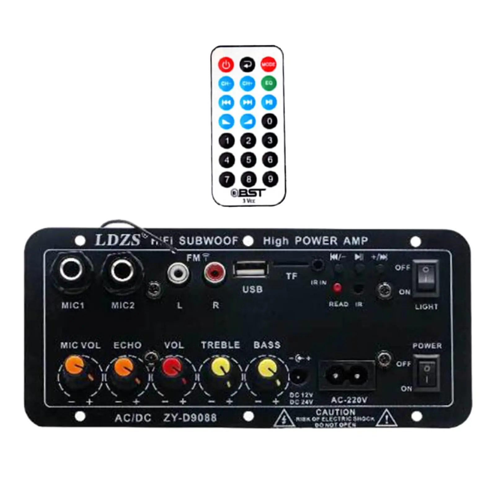 Microphone Karaoke Power Amplifier Board Professional Audio Mixer for Home Theater Desktop Computers Laptops Motorcycles Cars