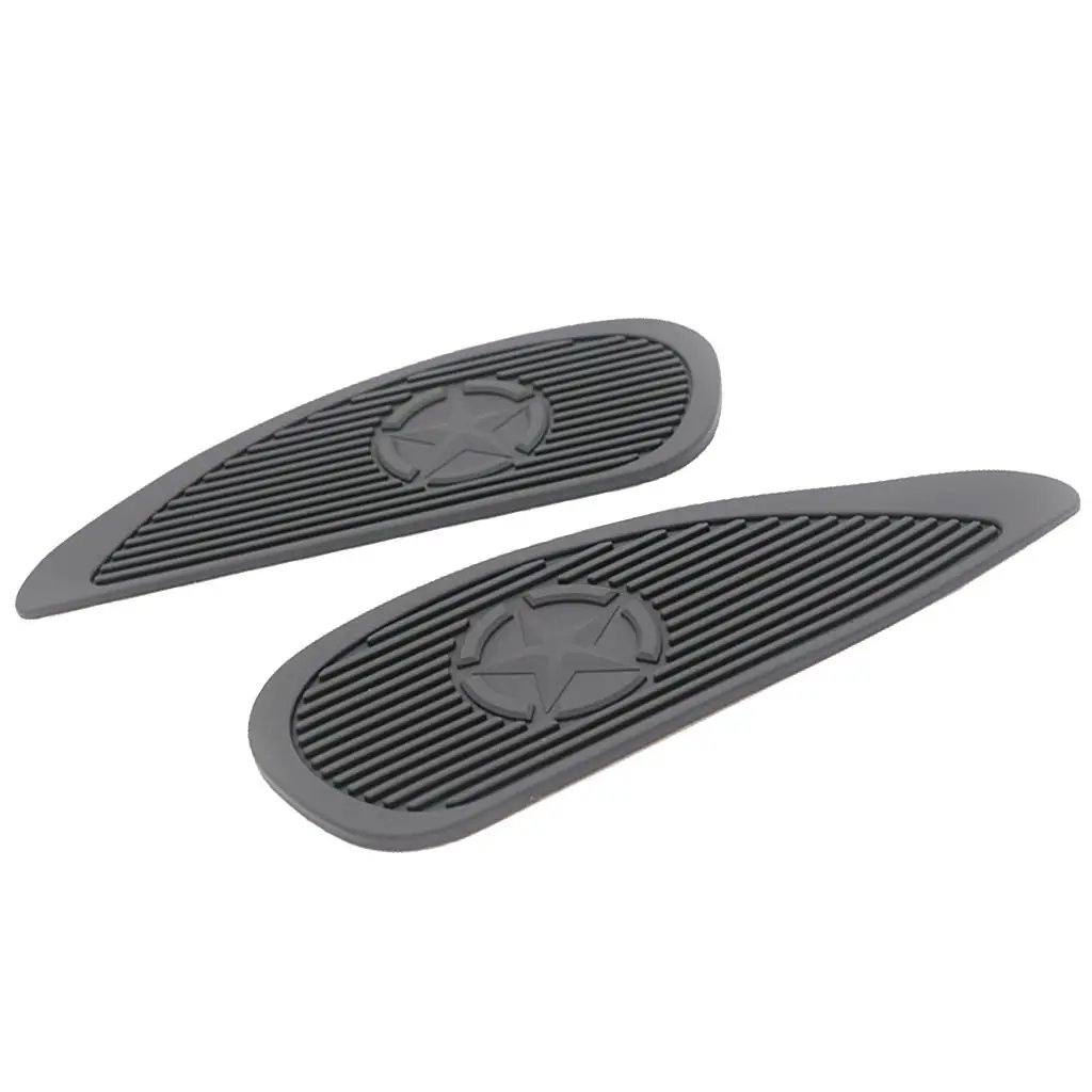 2pcs Motorcycle Tank Traction Pads Side Gas Fuel Protector Pad