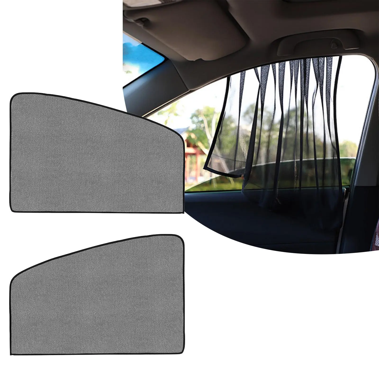 Car Window Curtain Breathable Privacy Travel Sun Shade Mesh